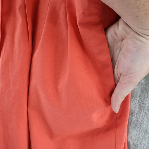 Exquise Jumpsuit Women XSP Pink Wide Leg Button Front Pleated Waist Short Sleeve - Picture 7 of 16